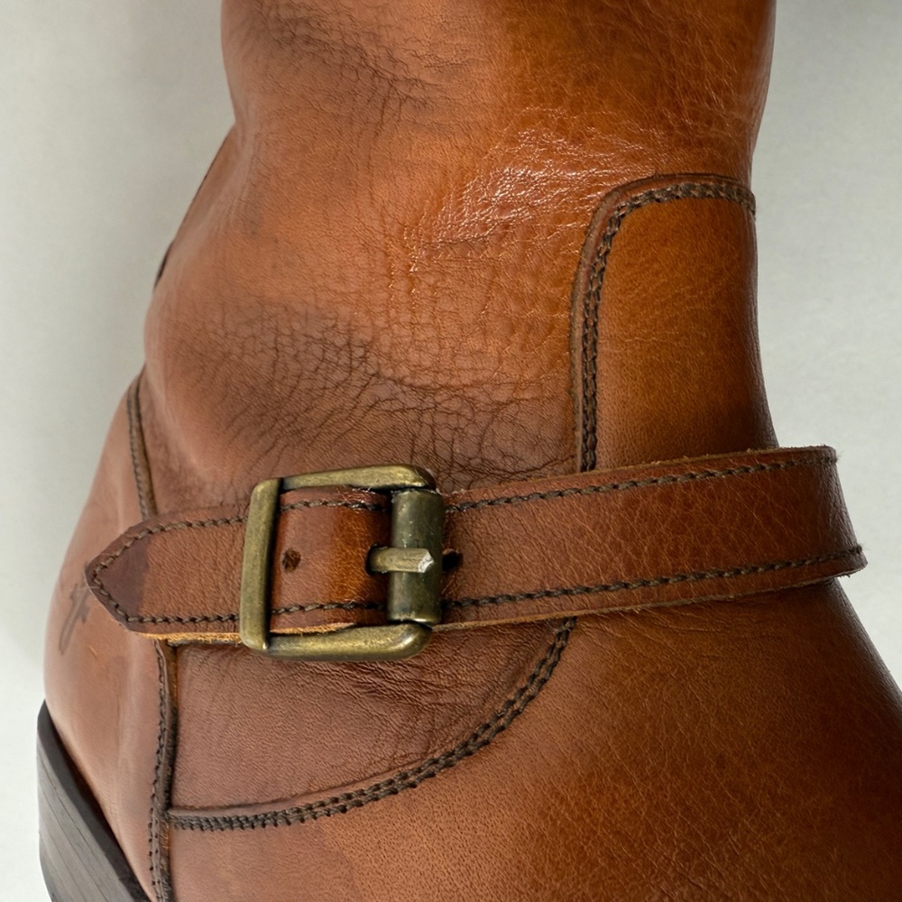 Frye Cognac Brown Leather Riding Boots - Picture 5 of 12